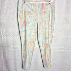 DSG Women's Workout Leggings w/ a Colorful Pastel Abstract Print Size XXL